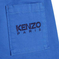 Bermuda taille élastiquée en coton - Bleu Cobalt