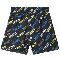 Short de bain à imprimé - Noir