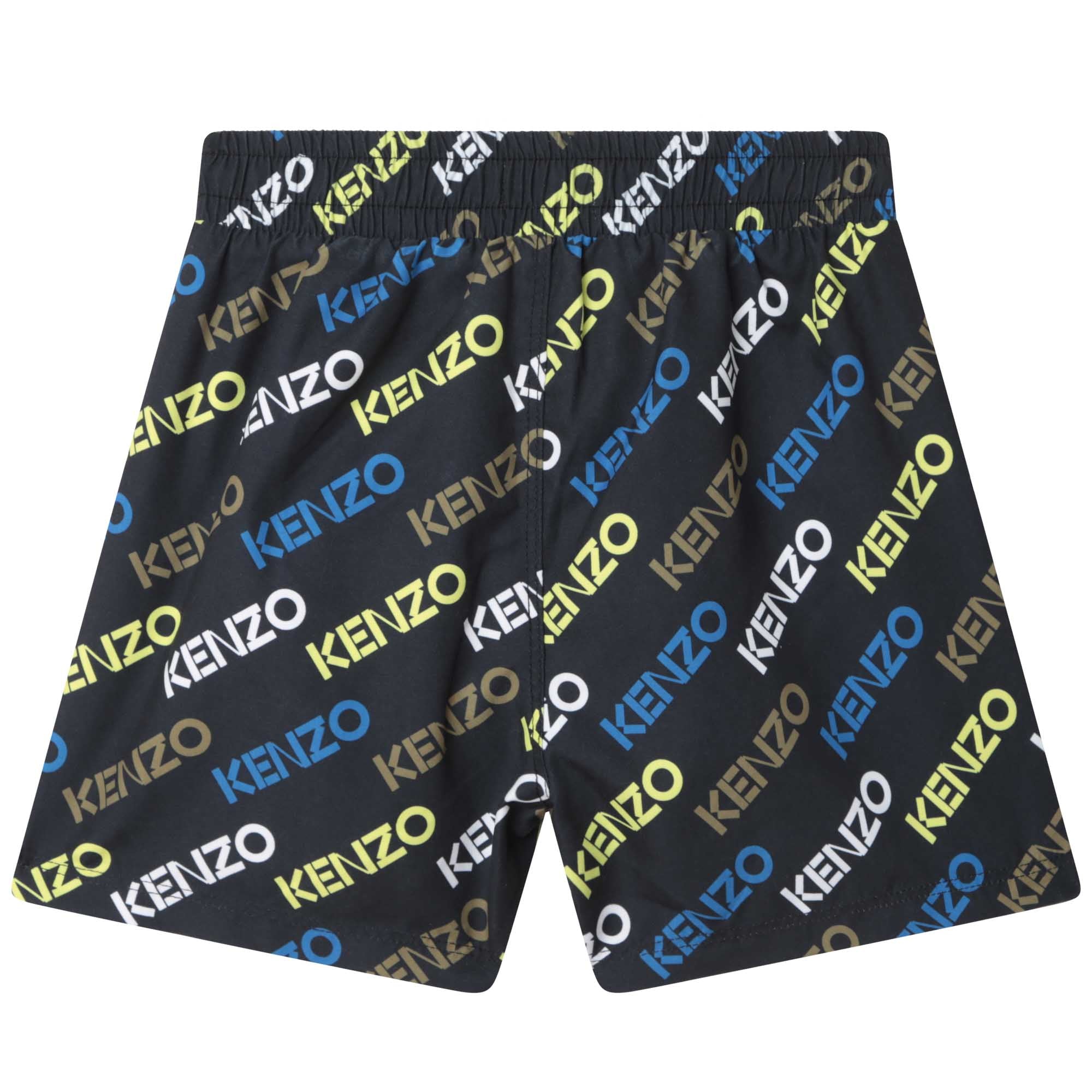 Short de bain à imprimé - Noir