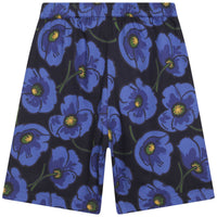 Bermuda à imprimé intégral en coton - Bleu Mistral
