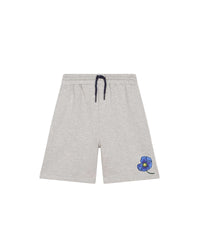 Lightweight mottled fleece shorts - Ecru Chiné