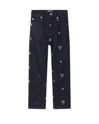 Cotton denim trousers - Denim brut