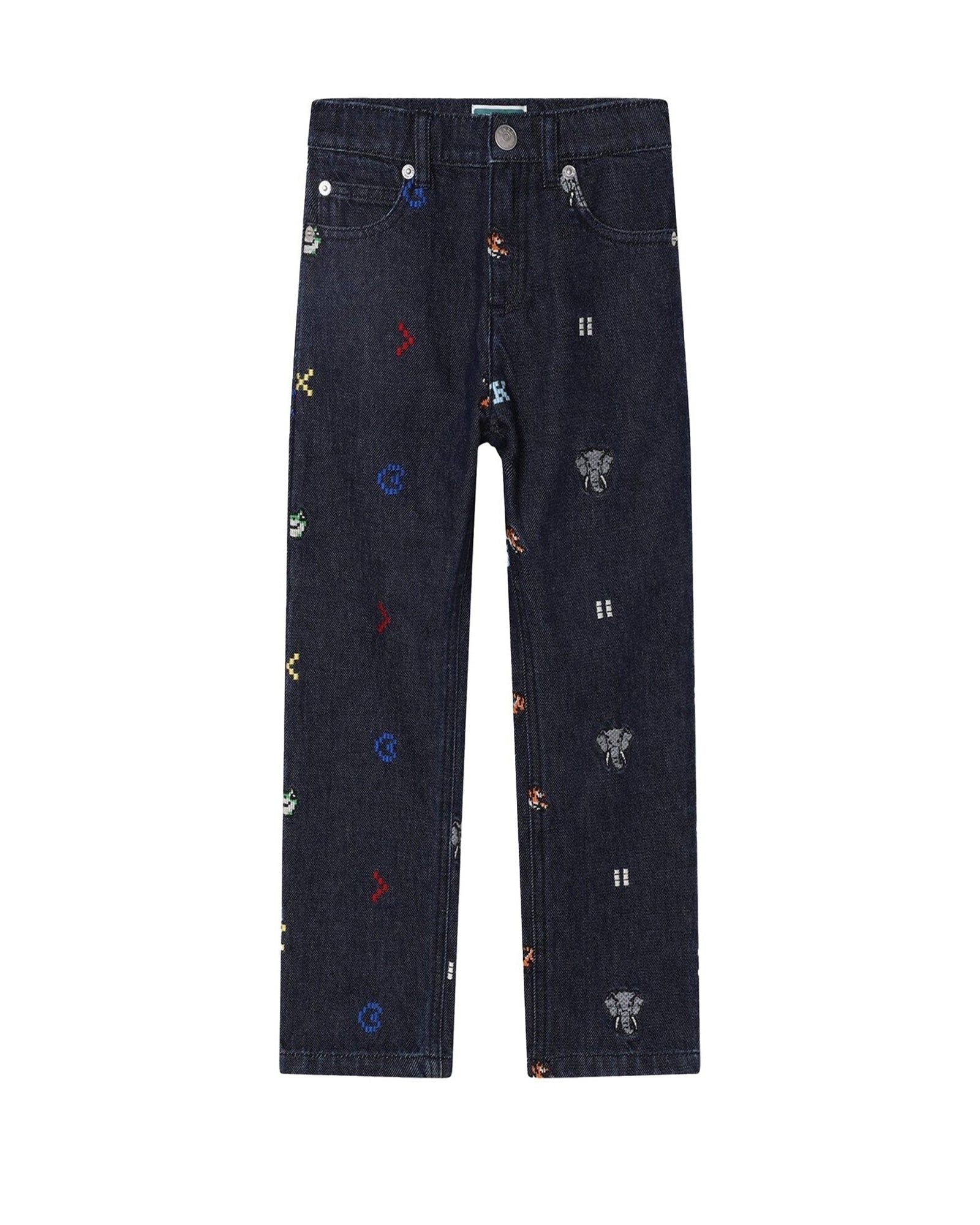 Cotton denim trousers - Denim brut