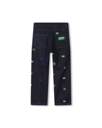 Cotton denim trousers - Denim brut