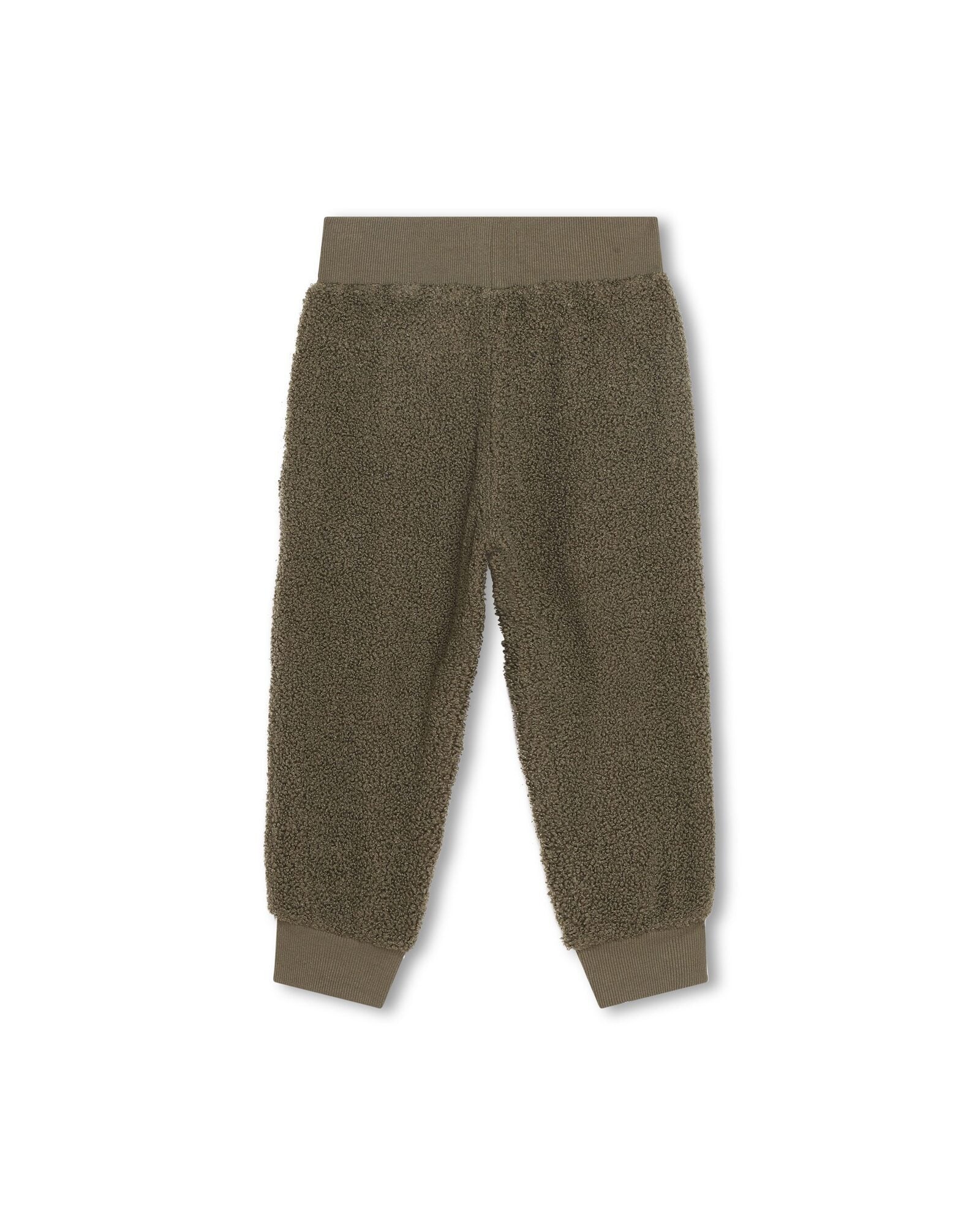 Pantalon en tissu peluche - Vert army