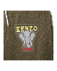 Pantalon en tissu peluche - Vert army