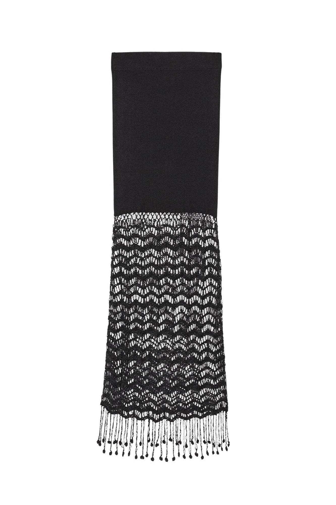 Jupe en crochet brillant - Black