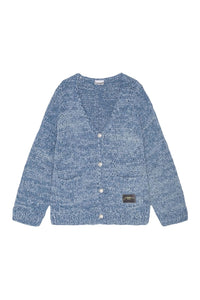 Knitted denim cardigan - Light Indigo