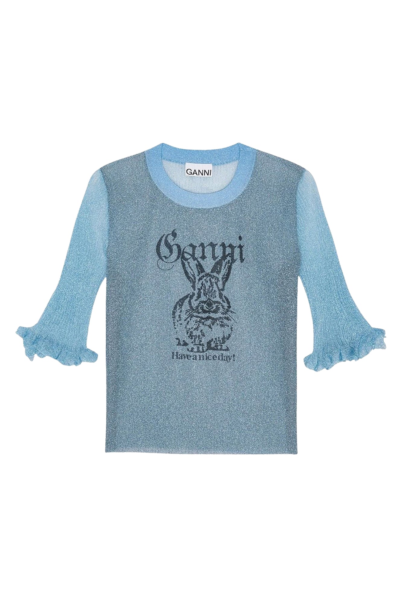 Jacquard top - Soft Chambray