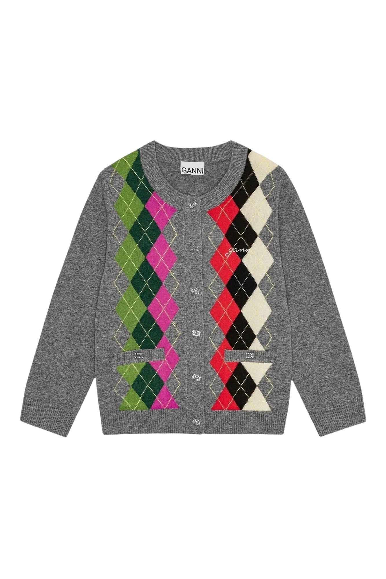 Cardigan à carreaux en laine et cachemire - Paloma Melange