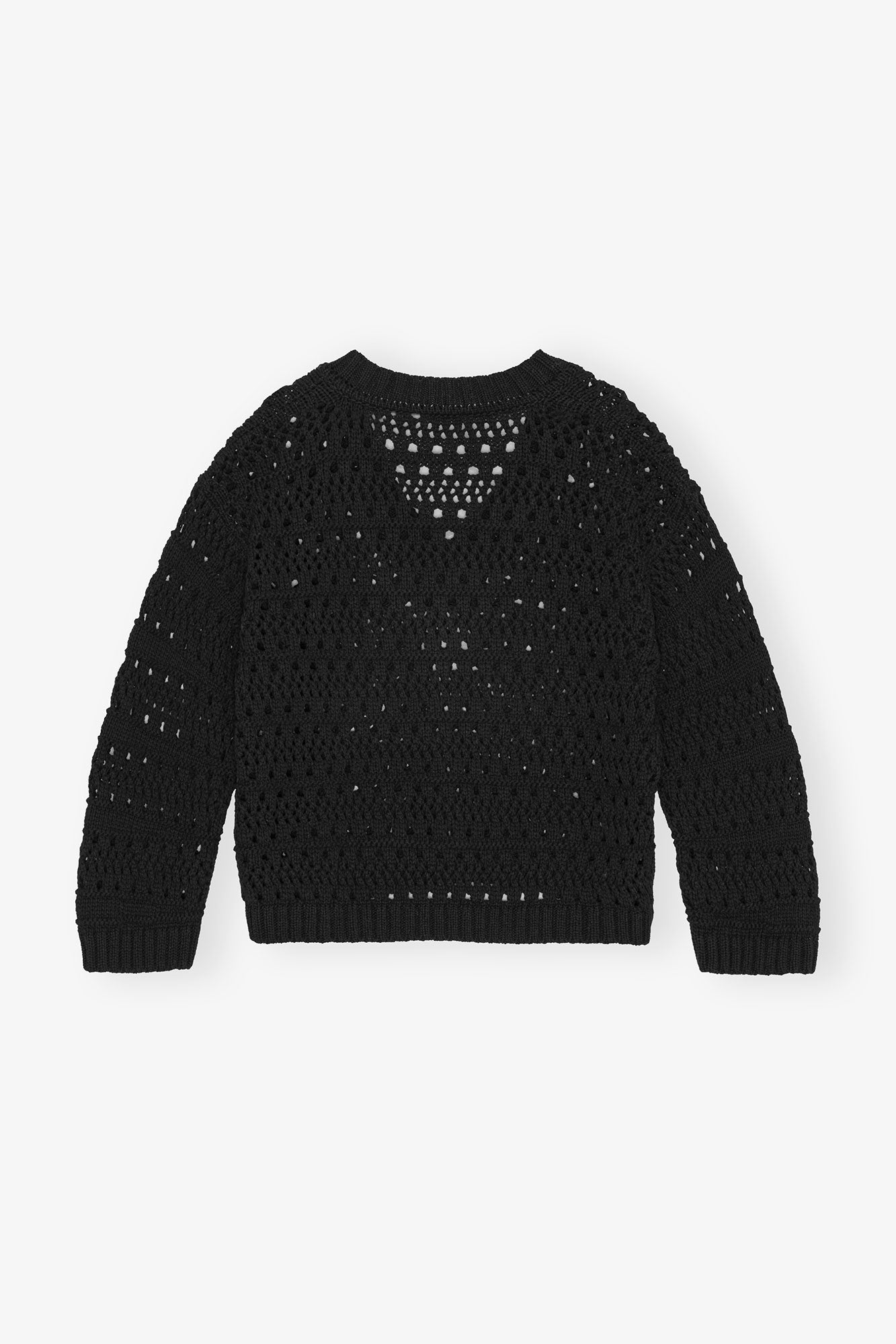 Pull à col V en crochet - Black