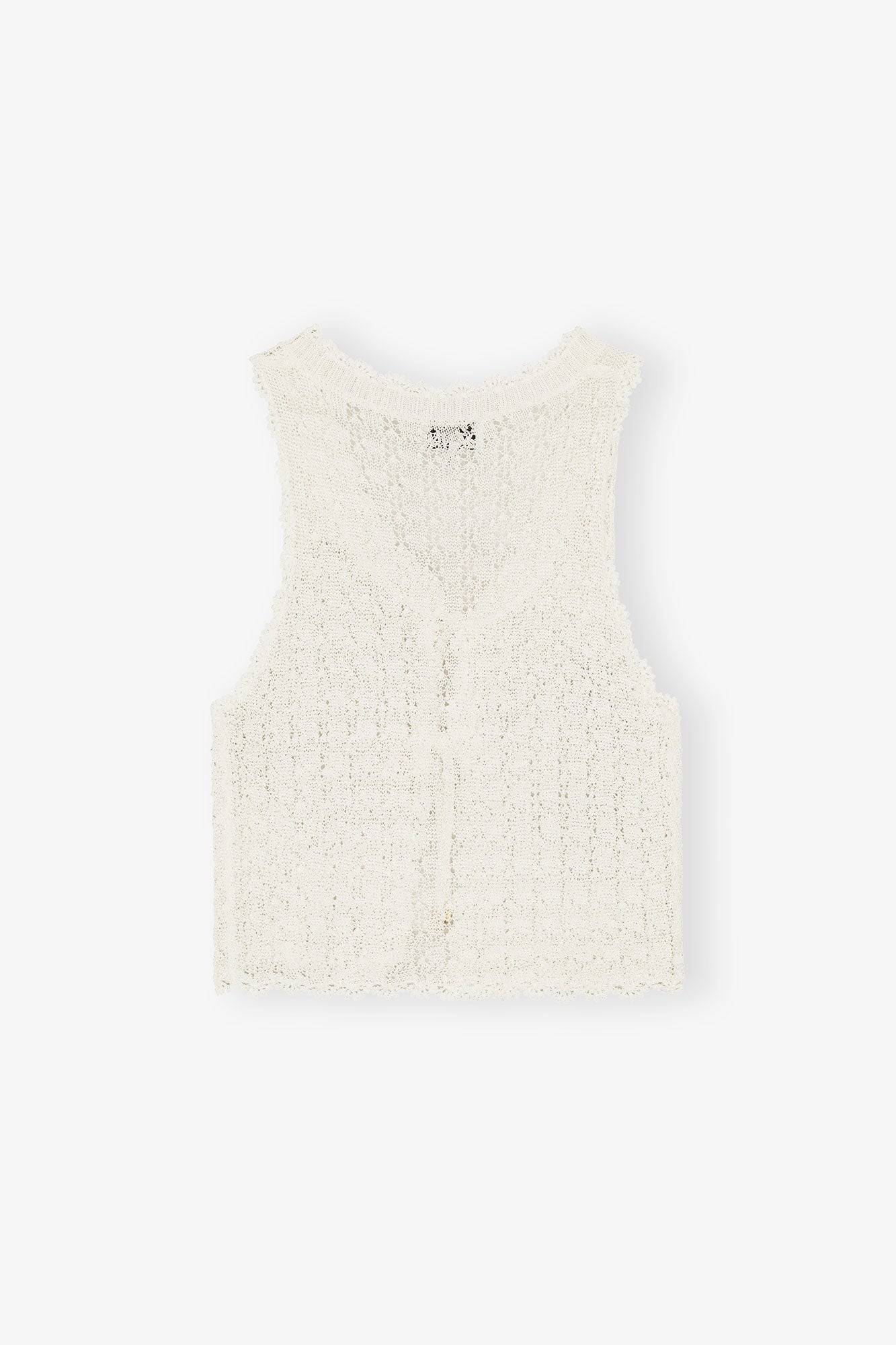 Gilet pointelle en maille - Egret