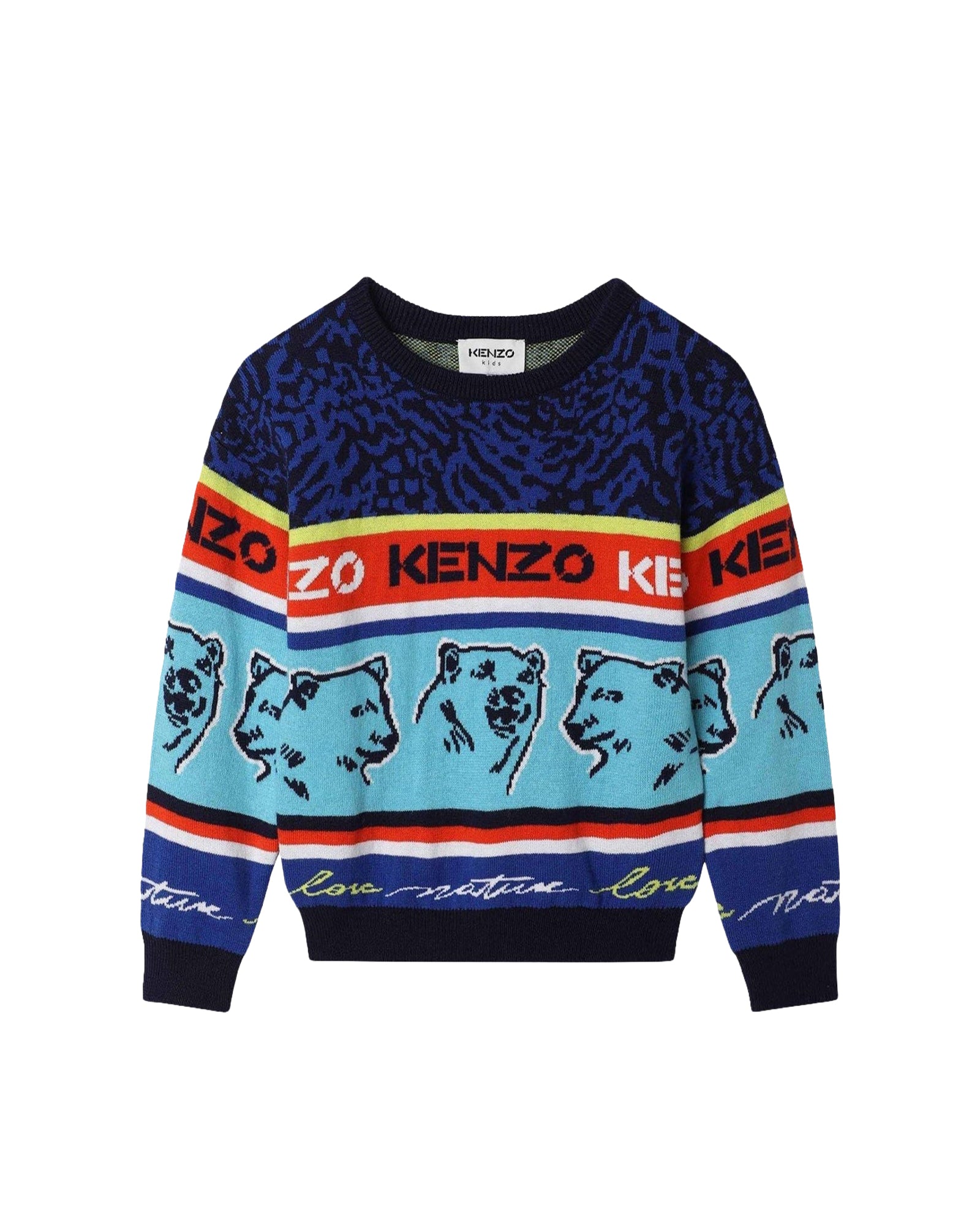 Pull en coton Multi iconics - Wave Blue