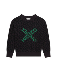 Pull en coton Cross boy - Gris Taupe