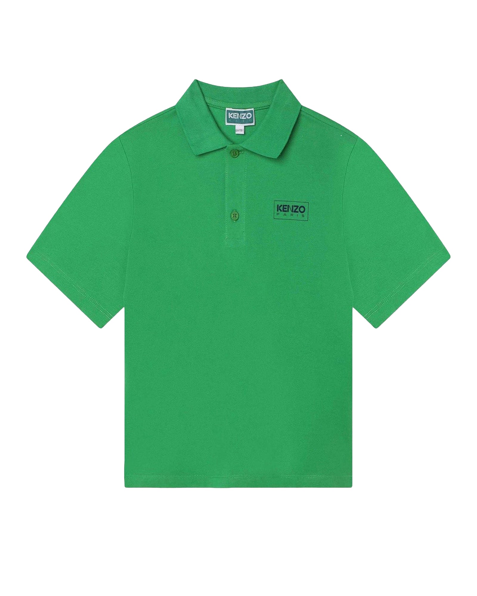 Cotton short-sleeved polo shirt - Acid Green