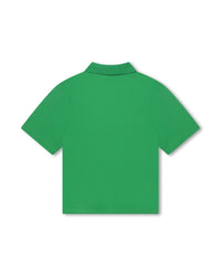 Cotton short-sleeved polo shirt - Acid Green