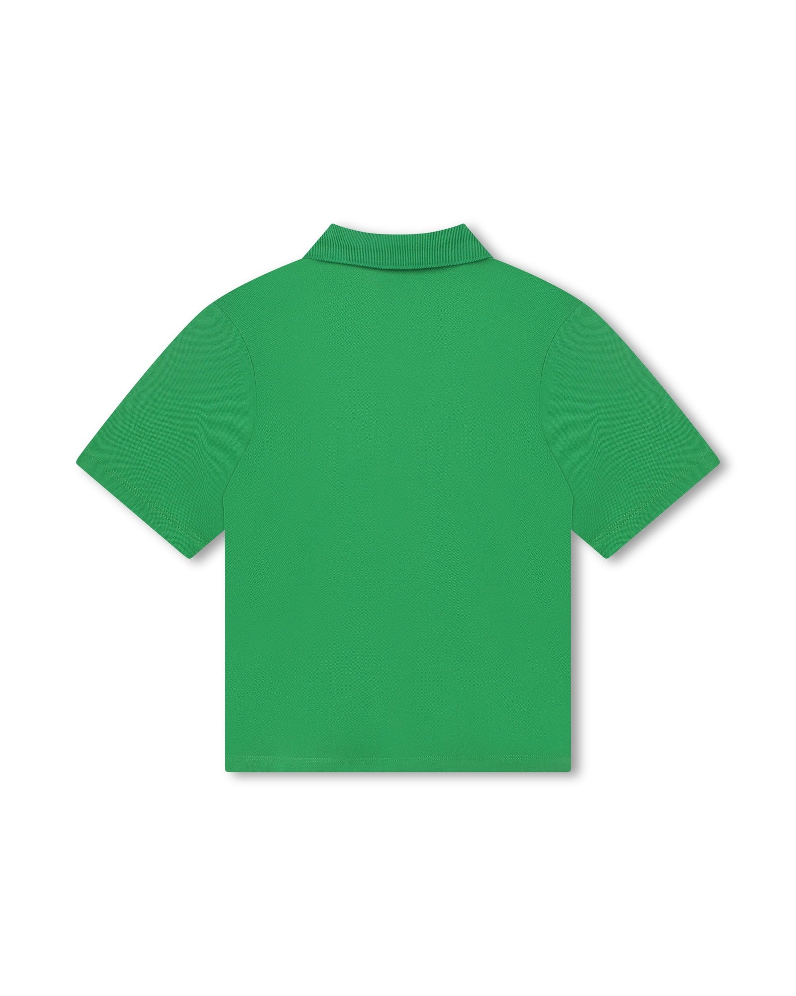 Cotton short-sleeved polo shirt - Acid Green