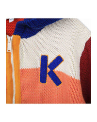 Cotton knitted cardigan - Wave Blue
