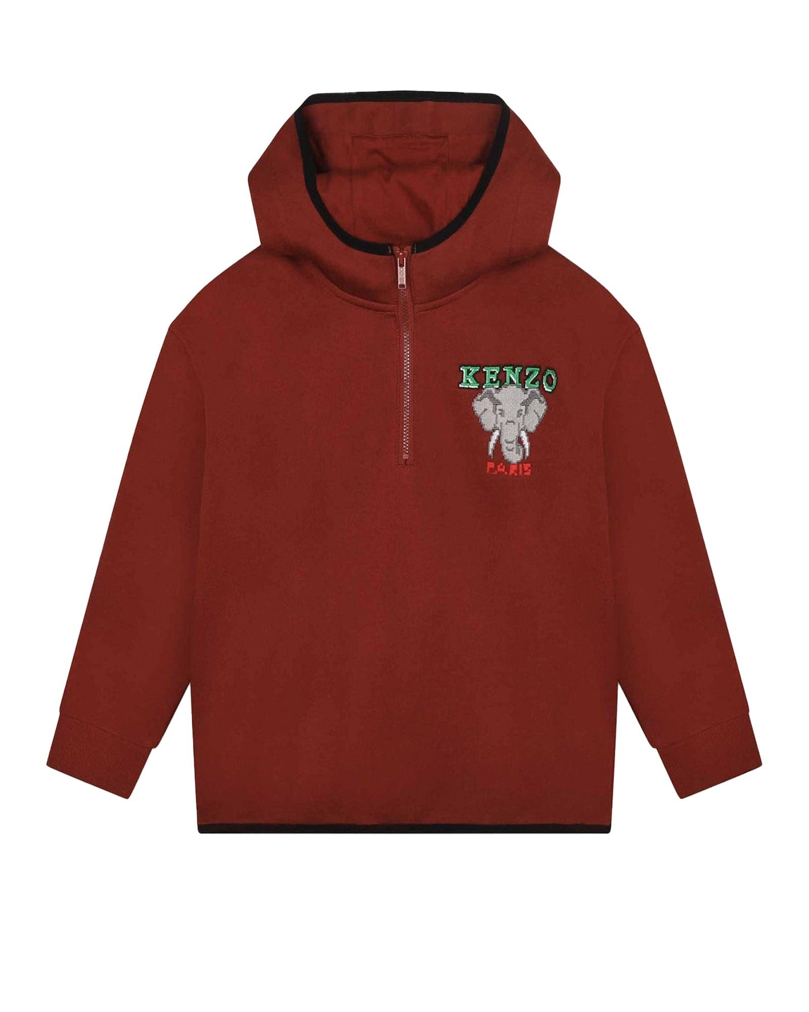 Sweatshirt à capuche en coton - Carmin