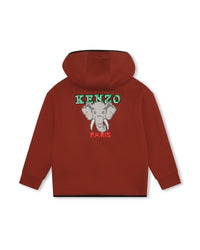 Sweatshirt à capuche en coton - Carmin