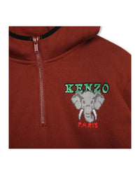 Sweatshirt à capuche en coton - Carmin