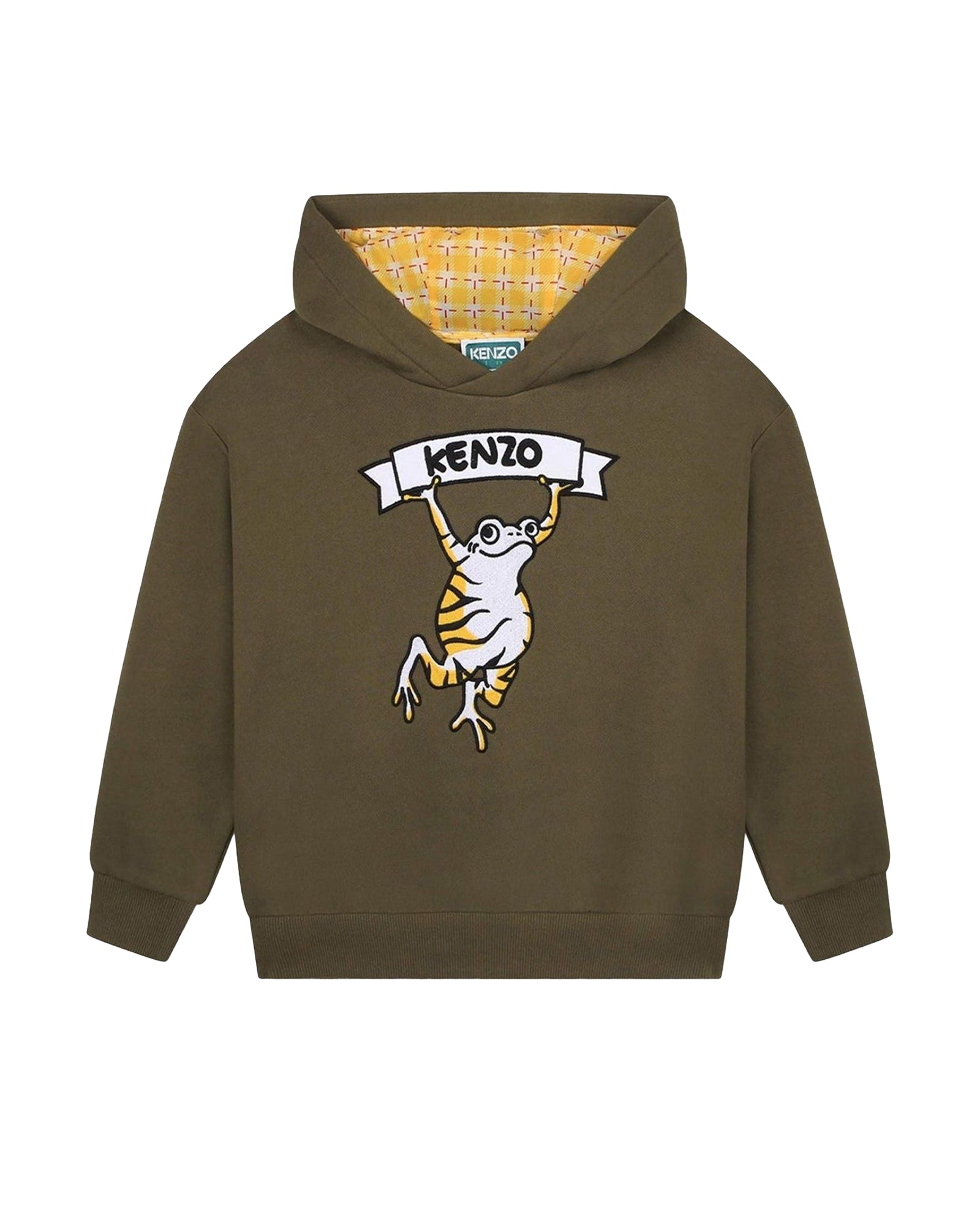 Sweat à capuche en coton - Vert Army