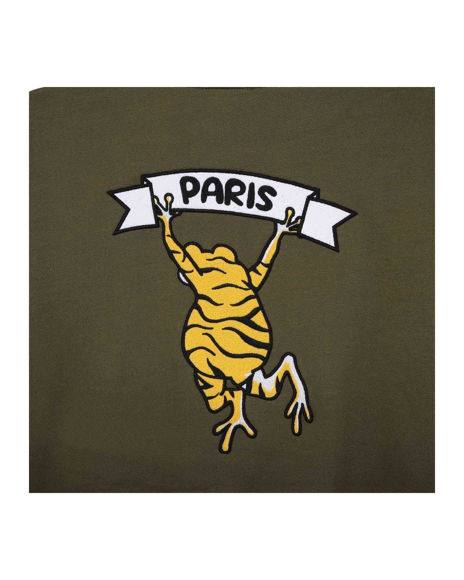 Sweat à capuche en coton - Vert Army