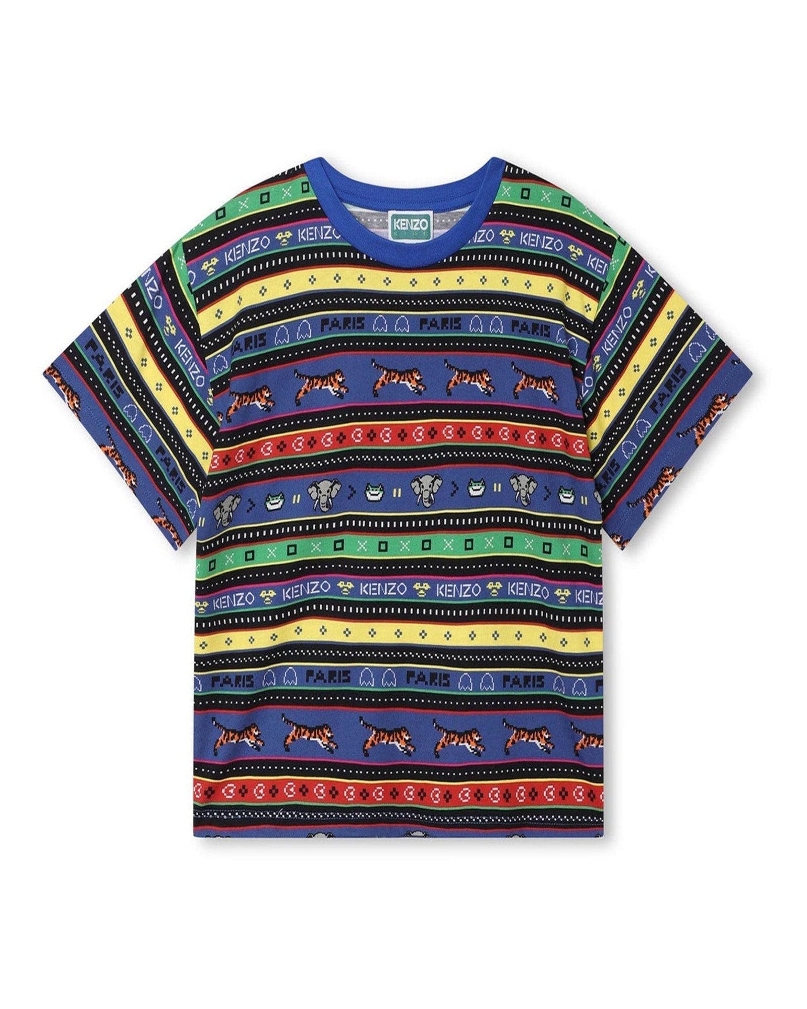 T-shirt à manches courtes en coton - Wave blue