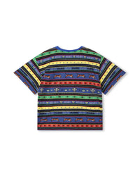 T-shirt à manches courtes en coton - Wave blue