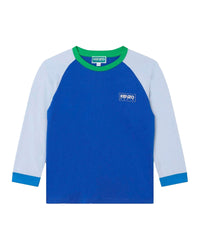 Long-sleeved cotton T-shirt - Wave Blue