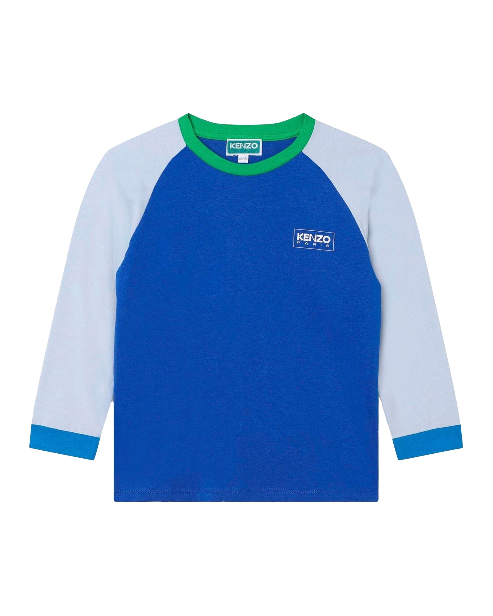 Long-sleeved cotton T-shirt - Wave Blue