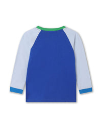 Long-sleeved cotton T-shirt - Wave Blue