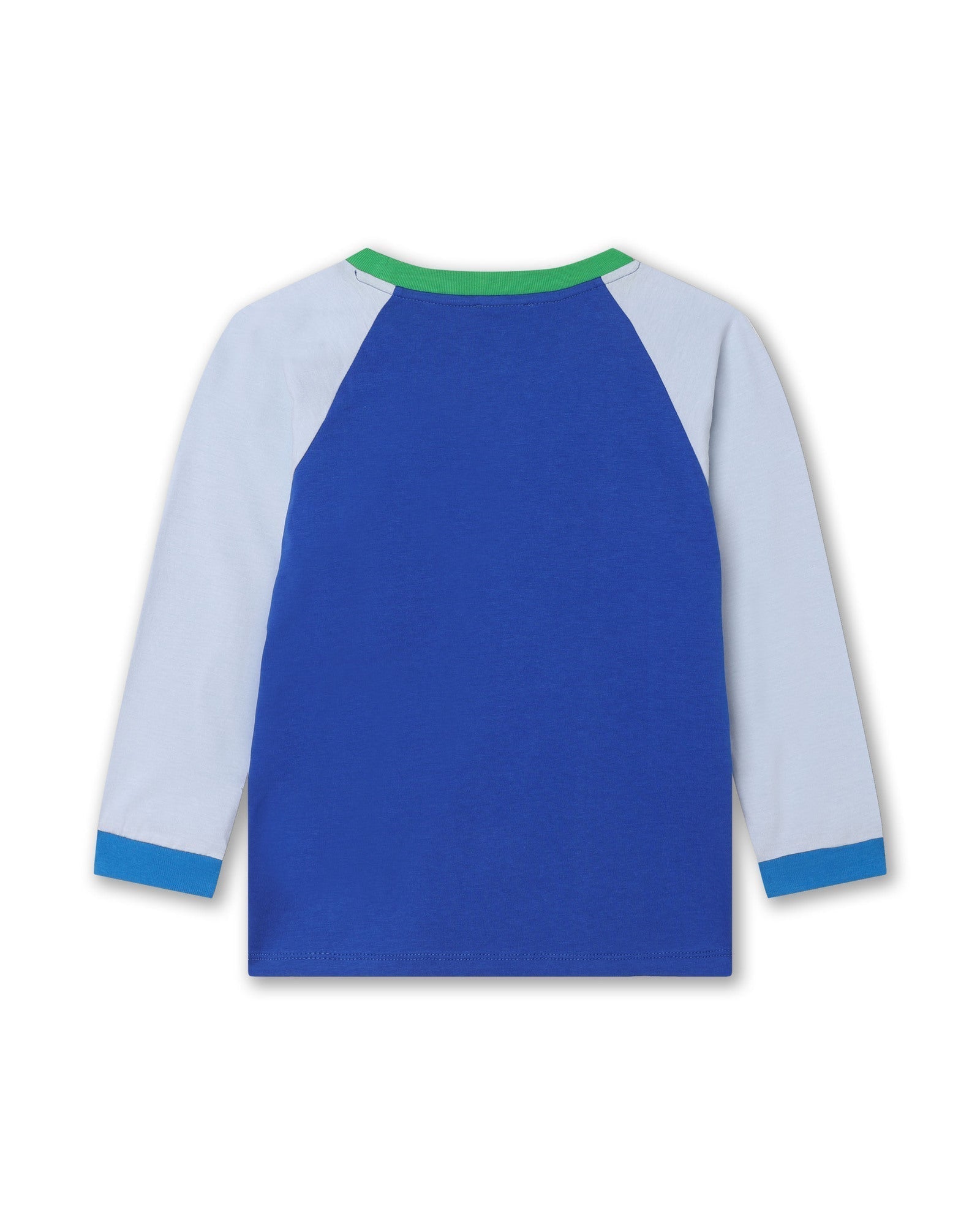 Long-sleeved cotton T-shirt - Wave Blue