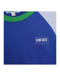 Long-sleeved cotton T-shirt - Wave Blue