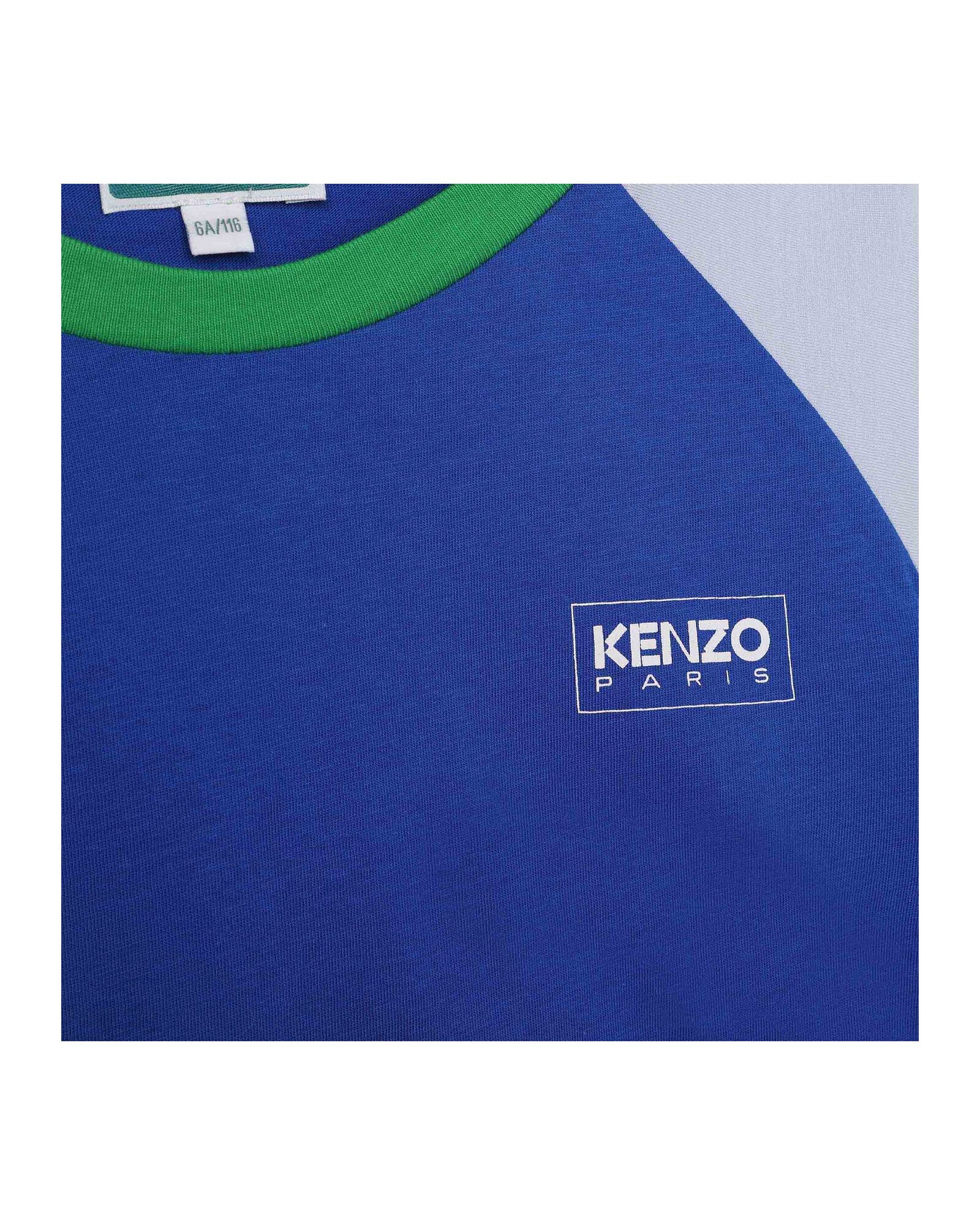 Long-sleeved cotton T-shirt - Wave Blue