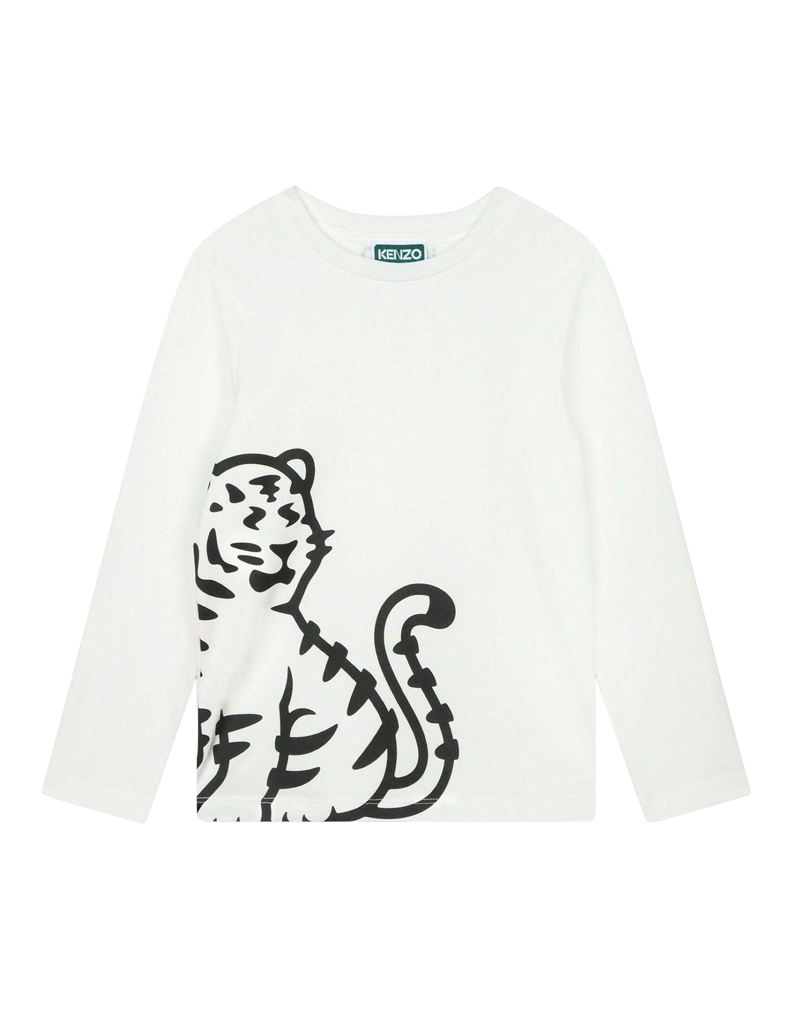 Long-sleeved cotton T-shirt - Ivory