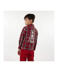 Cotton shirt - Dark red