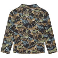 Felines print interlock jacket - Taupe Grey