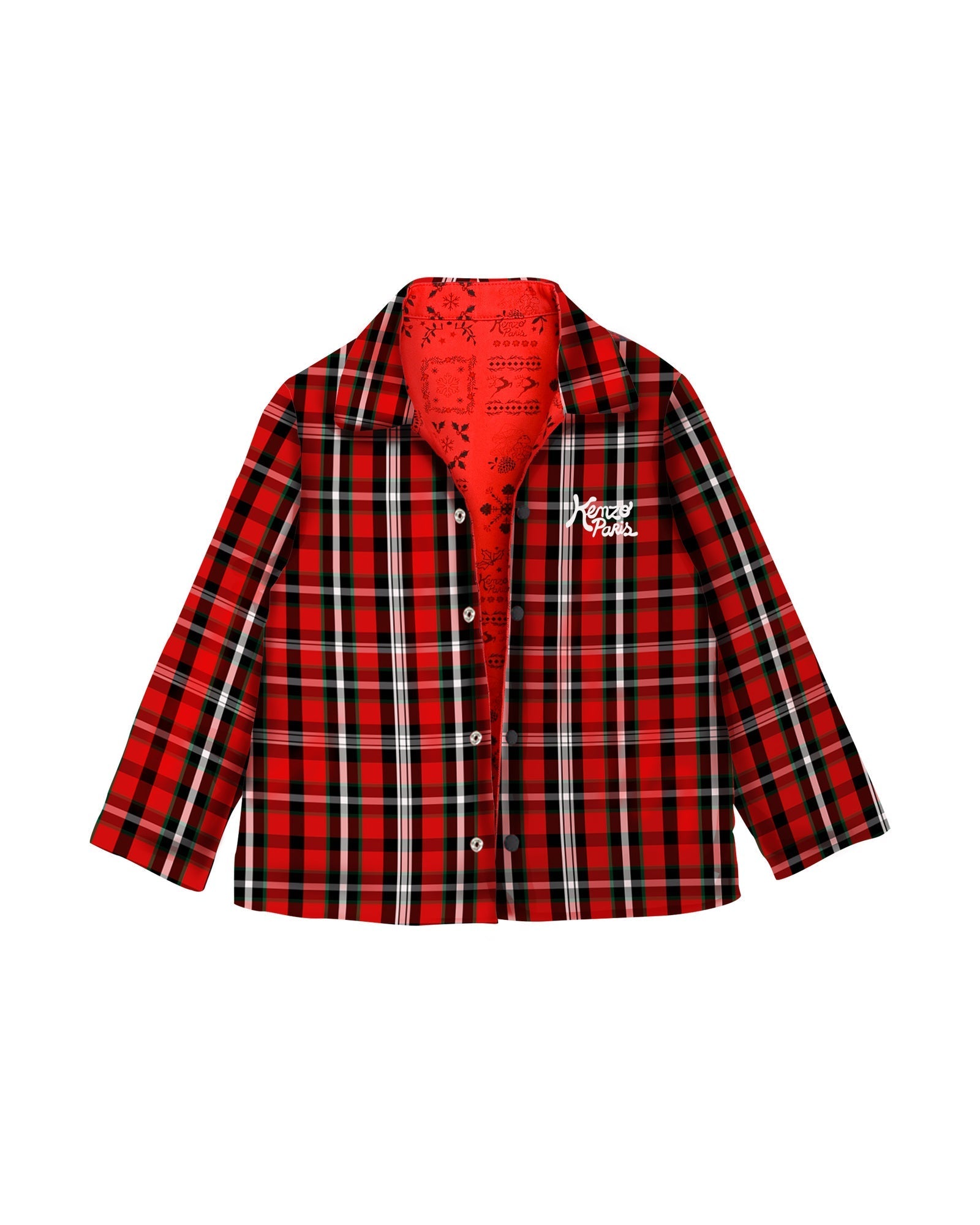 Veste réversible en coton - Rouge foncé