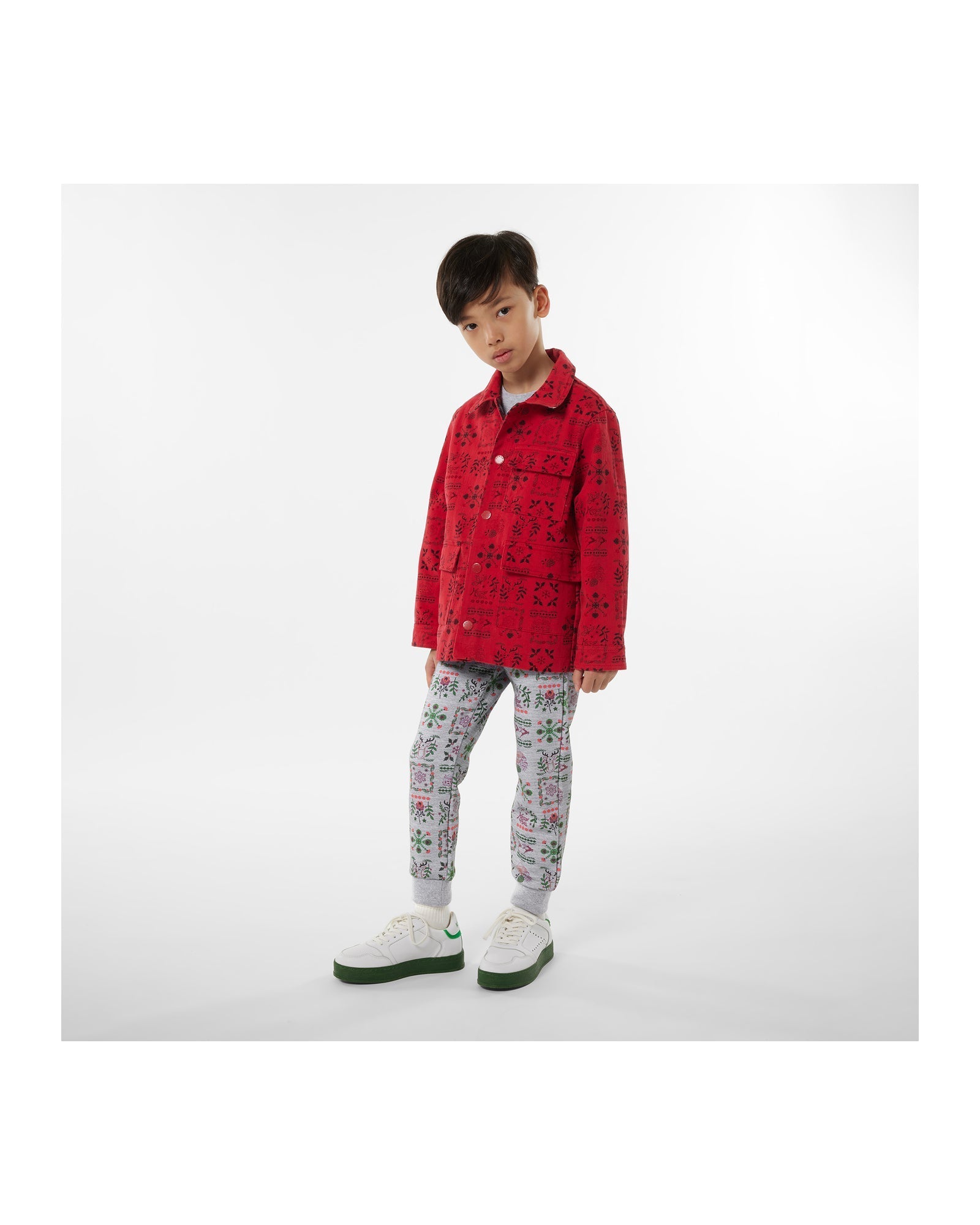 Veste réversible en coton - Rouge foncé