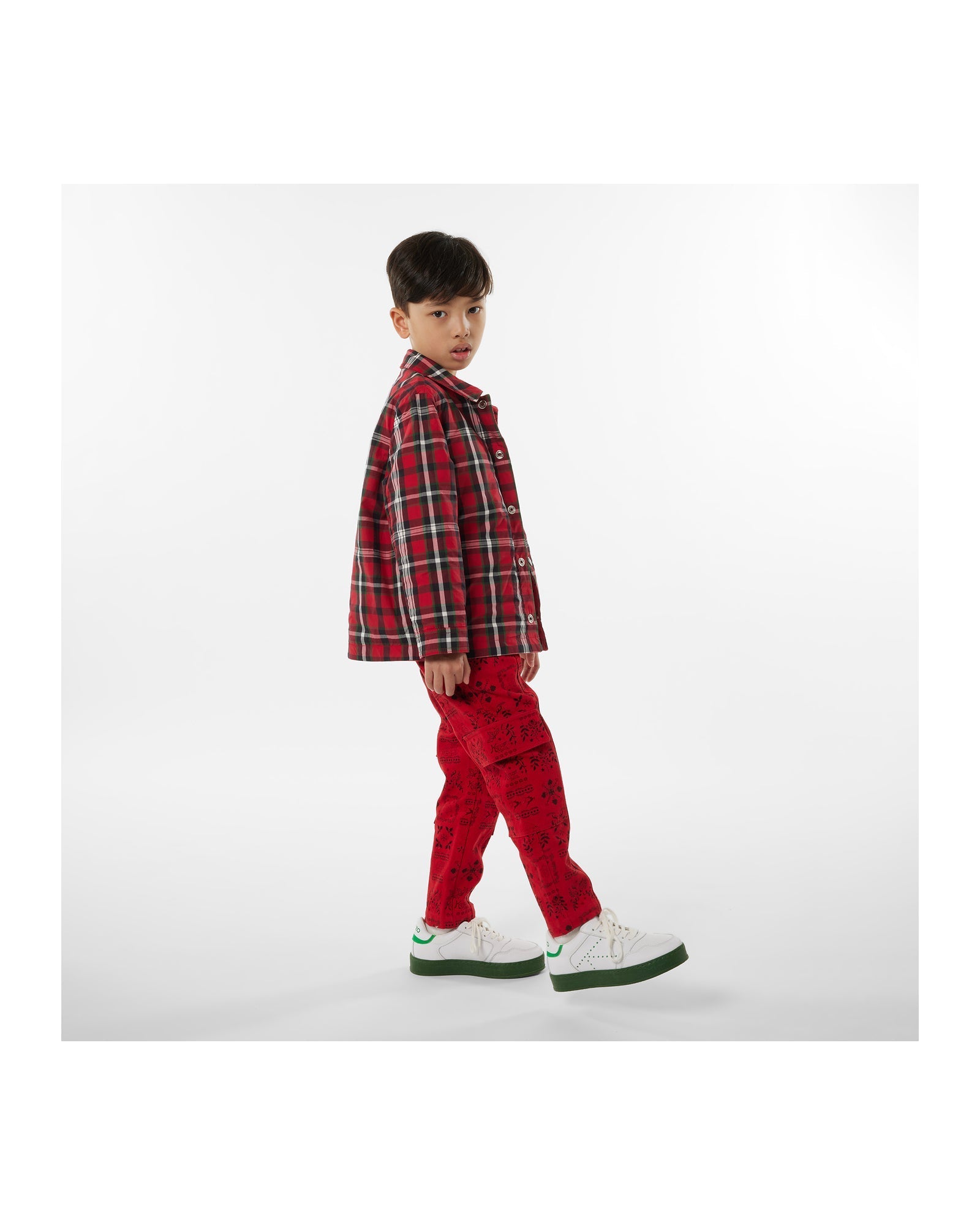 Veste réversible en coton - Rouge foncé