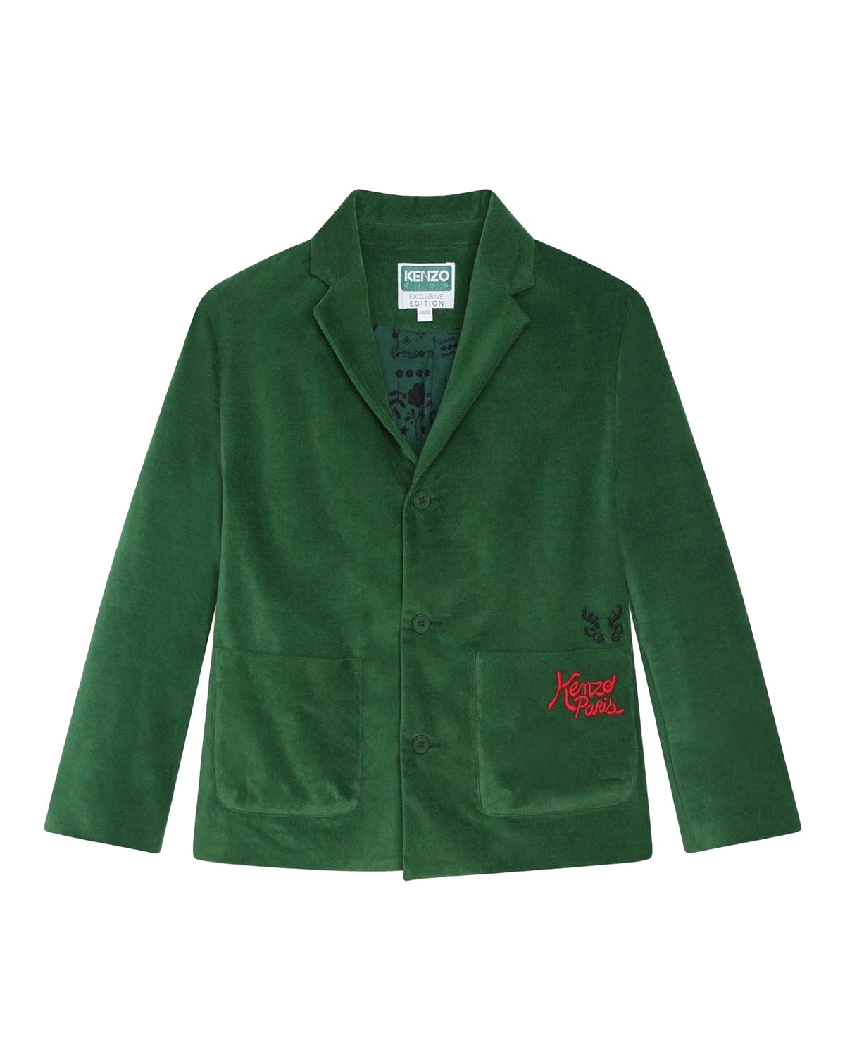 Veste de costume en coton - Sapin