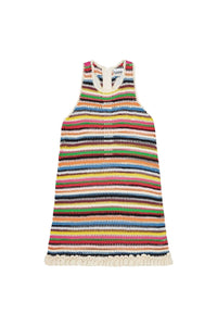 Crochet halter short dress - Multicolour