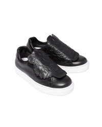 Low leather sneakers - Black