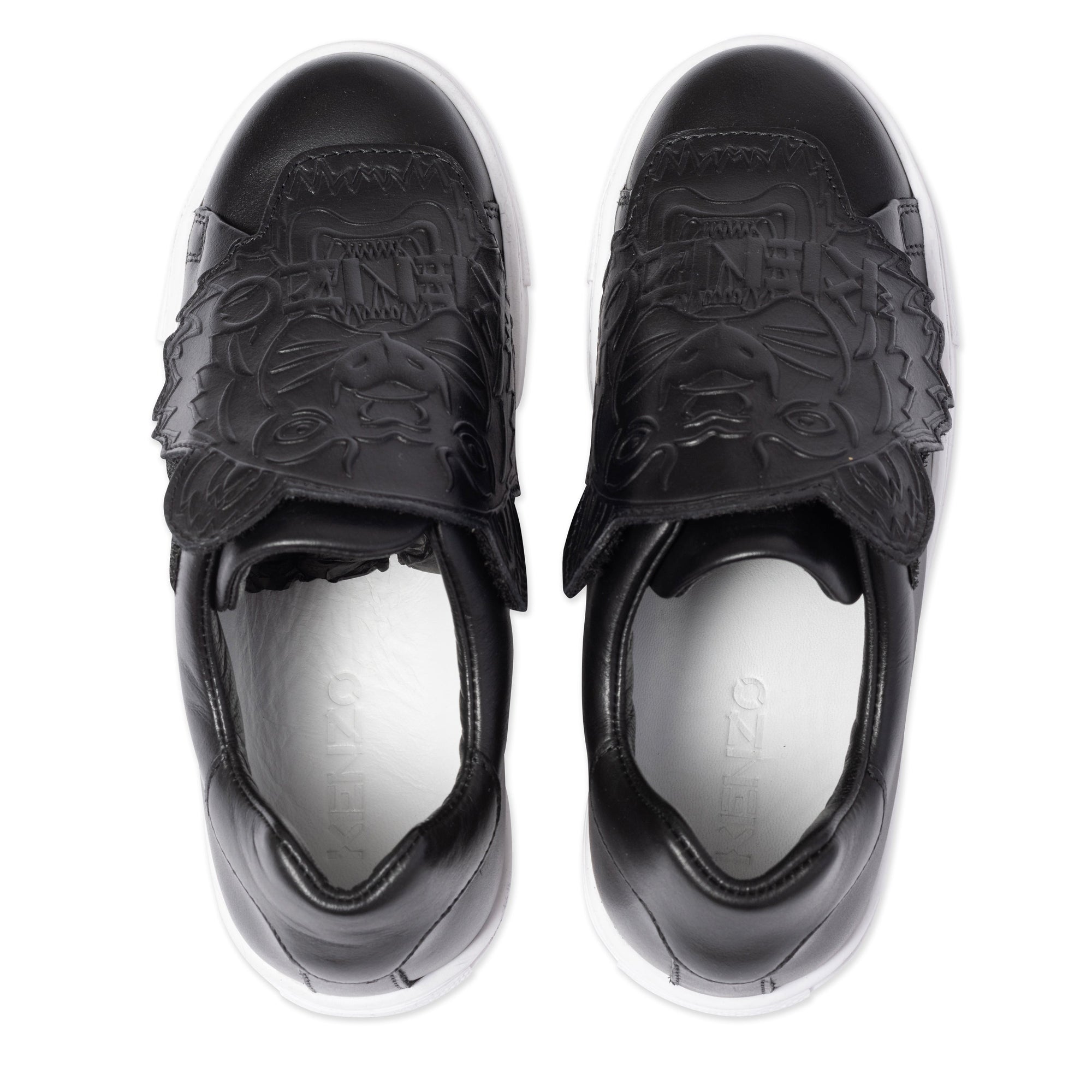 Low leather sneakers - Black
