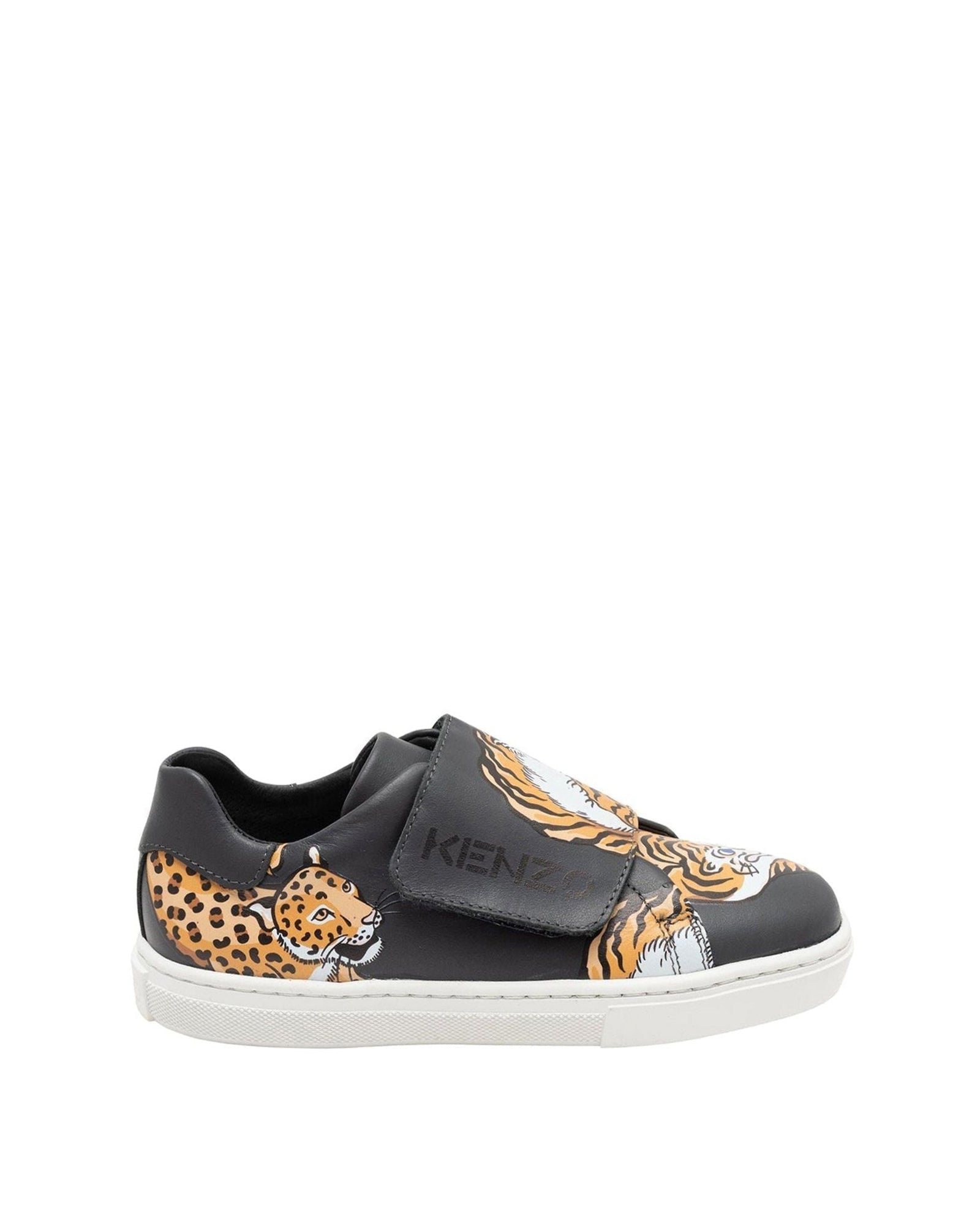 Leather sneakers - Lead