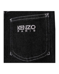 Pantalon denim en coton - Denim black