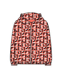 Coupe-vent à capuche - Coral red
