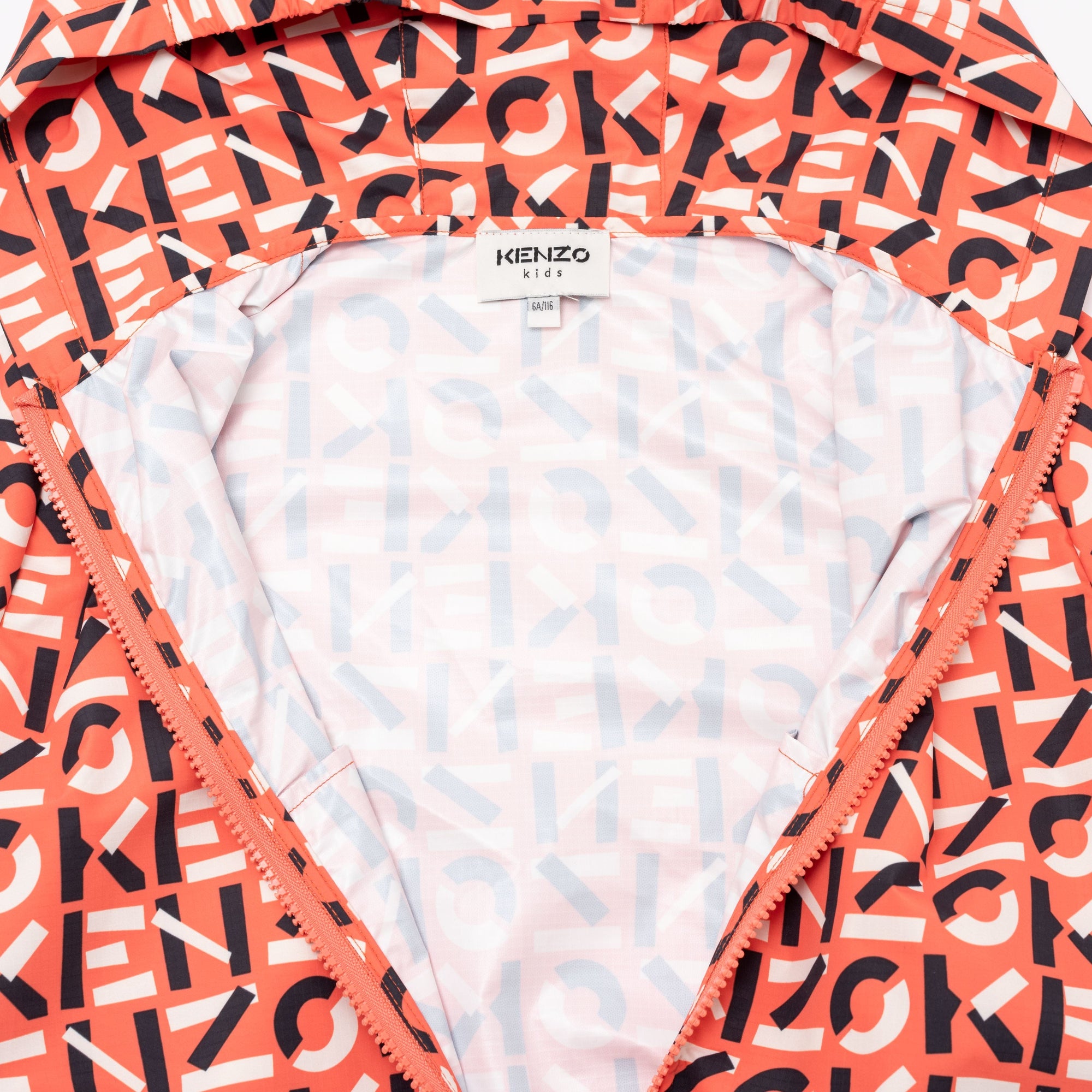 Coupe-vent à capuche - Coral red