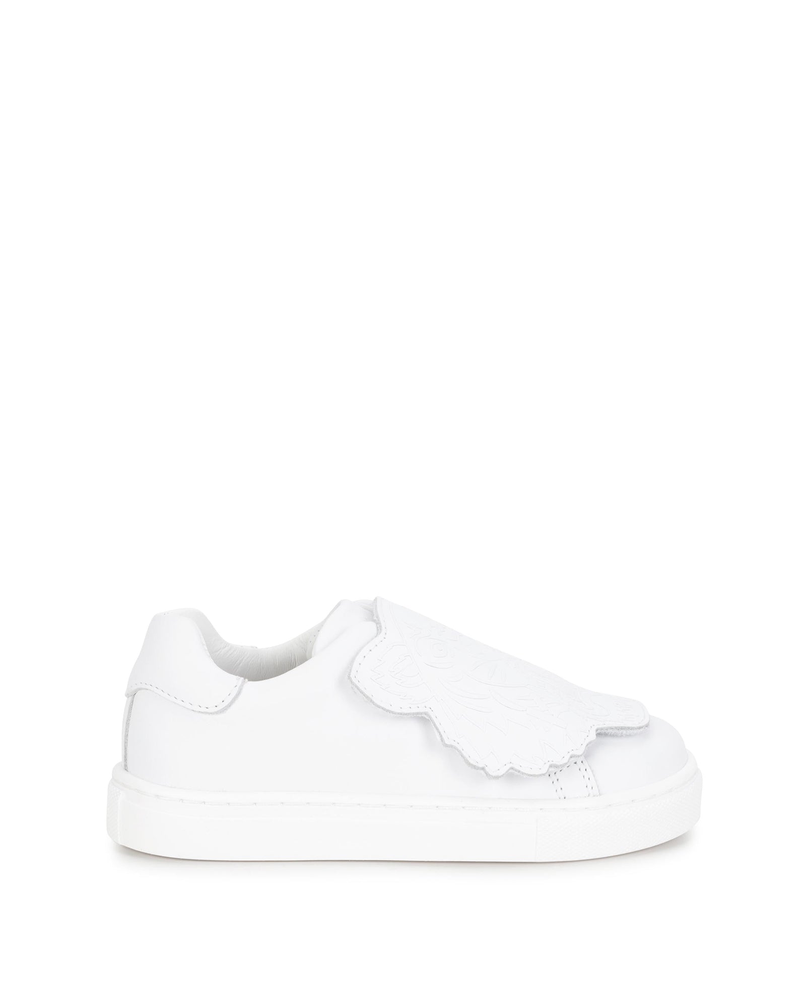 Sneakers basses en cuir - Blanc Cassé